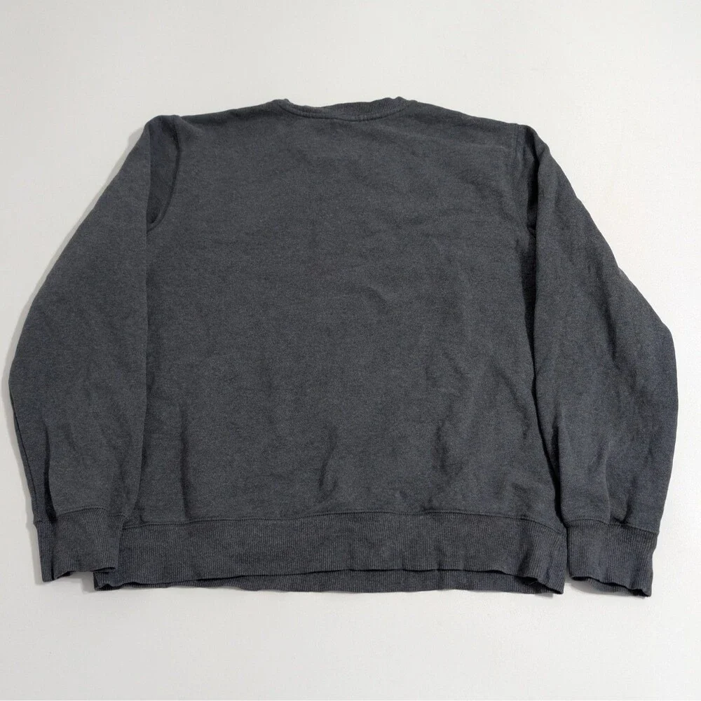 Nike Sweatshirt Mens XL Gray Fleece Crewneck Pullover Swoosh Embroidered